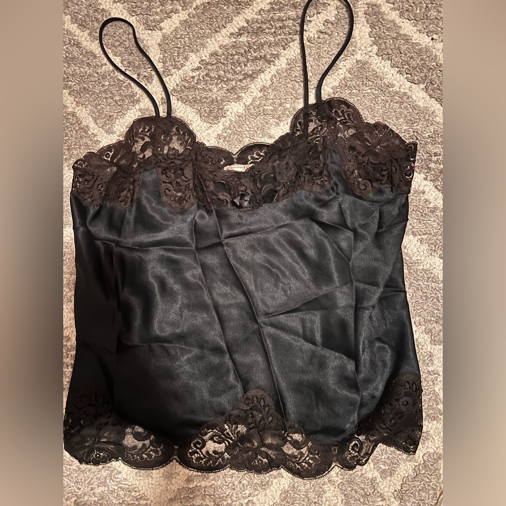 Christian Dior vintage Black Lace Detail camisole